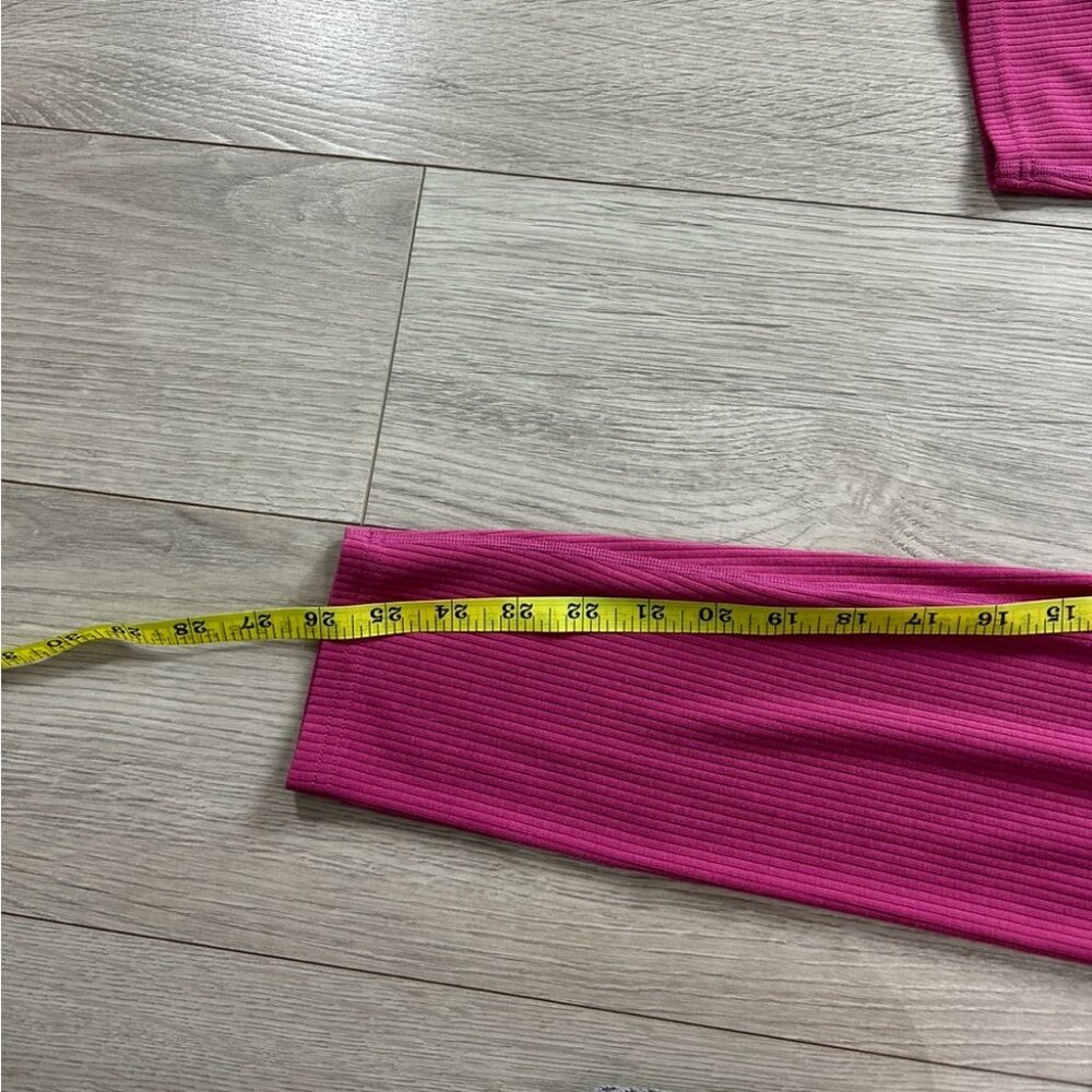 ALO Yoga Ribbed Pink Leggings - Picture 8 of 9
